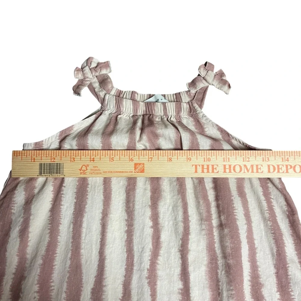 ROP VAN MIERLO x H&M Kids Girls Striped Tank Dress‎ Tie Shoulder Size 6 6X